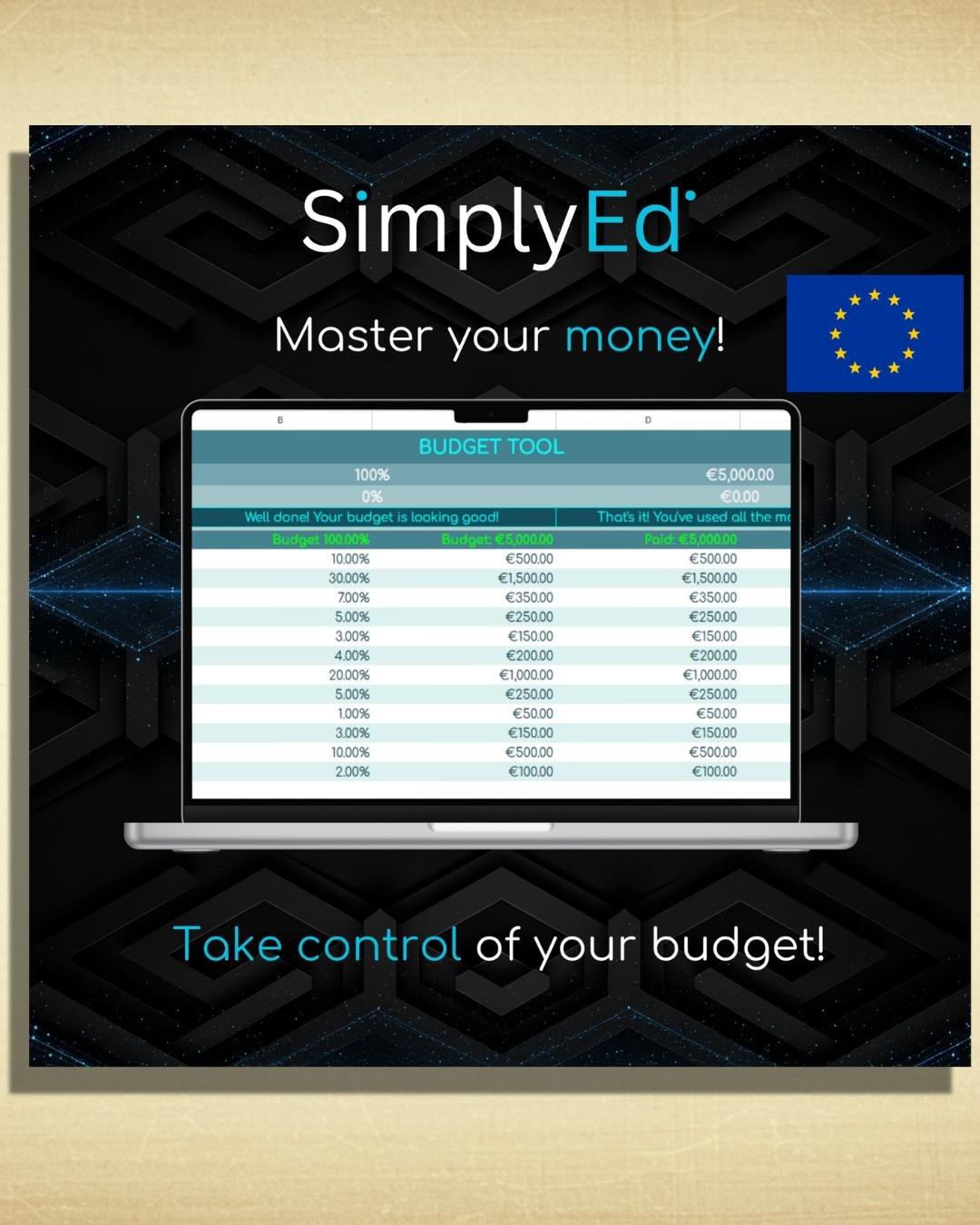 Budget Tool EUR Google Sheets Template